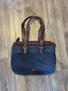 Paul Smith ポールスミス キャンバス×レザー トートバッグ ドット柄