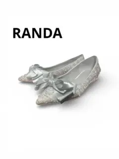 美良品《RANDA》リボンデザインフラットシューズ　23.5
