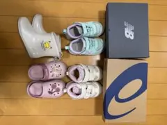 15cm New Balance スニーカーとレインブーツセット
