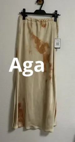 ぴ*ん様 【新品未使用】Aga デザインスカート　オレンジ　総ゴム　ヤマダヤ福袋