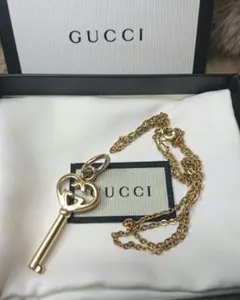【正規 美品】GUCCI ゴールド金色チャームgg/ネックレスチェーン