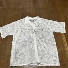 総レース 半袖シャツ ホワイトのサムネイル