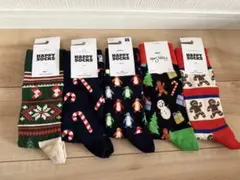 【新品未使用】HAPPY SOCKS クルー丈ソックス 5点セット