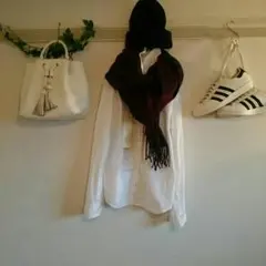 歳末感謝♥《新品》使える♥チェック柄ちょい大判ストール マフラー レッド