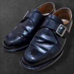 SCOTCH GRAIN スコッチグレイン ダブルモンク レザー 黒 25cm - メルカリ