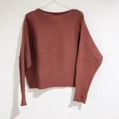 【美品】Mila Owen ミラオーウェン リブニット トップス ブラウンのサムネイル