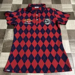 FILA ゴルフ ダイヤモンドパターンシャツ ポロシャツMサイズ 美品　ドライ