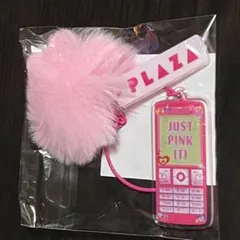 PLAZA ファー付き携帯電話キーホルダー　ノベルティのサムネイル