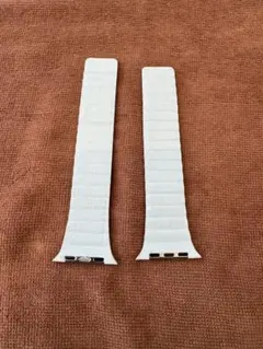 Apple Watch用 ホワイトレザー調　磁石バンド　44mm