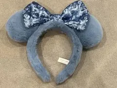ディズニー　ミニー　カチューシャ　ブルー　青　もこもこ　冬　ディズニーランド