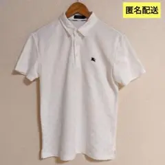 【BURBERRY BLACK LABEL】※難あり　ポロシャツ　ホワイト