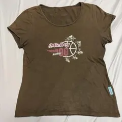 Disney store ミッキー 半袖Tシャツ ブラウンカーキLのサムネイル