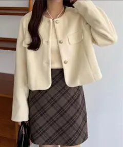 アイボリー カジュアルジャケット L 入学式