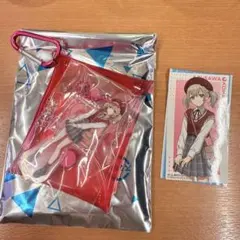 スシロー　プロセカ　小豆沢こはね　マルチポーチ　ステッカー