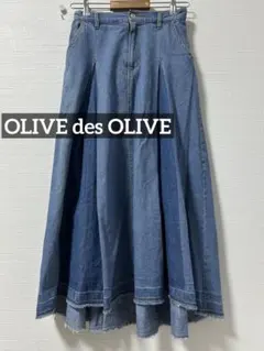 k0852 OLIVE des OLIVE グラデーション裾フリンジスカートのサムネイル