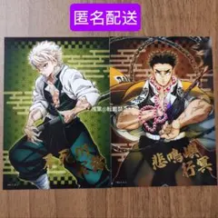 鬼滅の刃 不死川実弥&悲鳴嶼行冥 トレーディング箔押しブロマイド