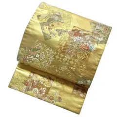 袋帯 金銀糸 季節の花々 華文様 鼓 流水紋 豪華 フォーマル NO-1287