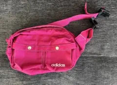 adidas ウエストバッグ　ボディーバッグ　ピンク
