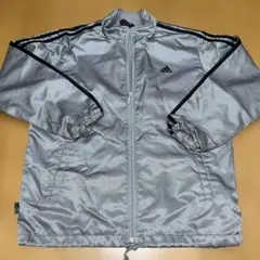 adidas シルバー ジップアップジャケット
