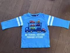 ベビー　子ども　80サイズ　長袖　Tシャツ　くるま　男の子　ミキハウス