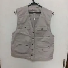 最終価格)ベージュ アウトドア ベスト Lサイズ