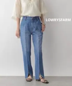 ◆ LOWRYS FARM ＣＯＮＥフロントスリット フレア デニムパンツ Mのサムネイル