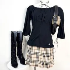 y2k❤️ BURBERRY BLUE LABEL ノバチェック プリーツスカート