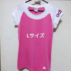adidas ピンク Tシャツ Lサイズ