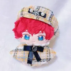 ★値下げ★10㎝　ぬいぐるみ服　ぬい服　ベレー帽付きツイードワンピース　いつぬい