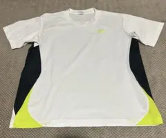 Mizuno スポーツ Tシャツ XL ホワイト/ネイビー