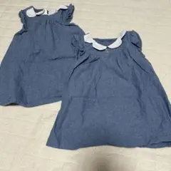 ライトデニムワンピース 姉妹 お揃い 90 100のサムネイル