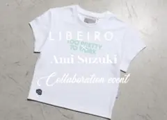 リベイロ 鈴木亜美 Tシャツ 新品未使用 チャーム付き 白地ピンク文字