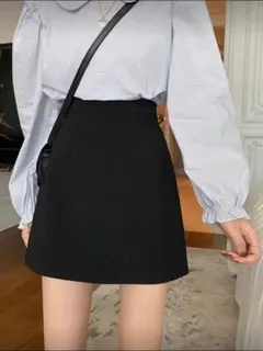 SHEIN黒 台形スカート