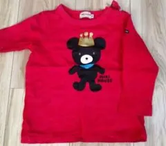 MIKI HOUSE 赤い長袖Tシャツ カットソー　90