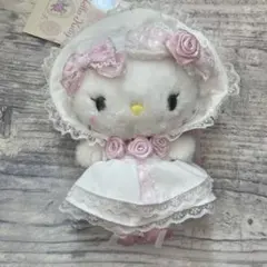 サンリオ　ホワイトフリルデザインシリーズ　ハローキティ　マスコットホルダー　新品