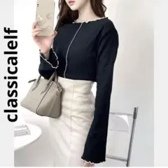 classicalelf 2WAY配色メロウシャーリングトップス