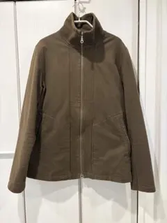 新品 未使用 【Solleciti】 レザーパイピングフーデッドブルゾン 48
