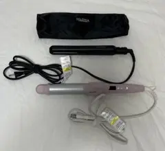 【美品】【SALONIA 】ヘアアイロン　ストレート&2way（32㎜）　2点