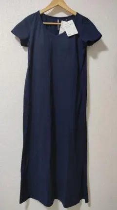 新品 ユニクロ リラックス ブラワンピース 半袖 M