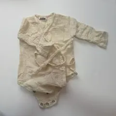 【lillé】 ラップロンパース クリーム色