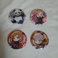呪術廻戦　ミニキャラ　缶バッジ4個セット