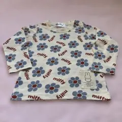 ミッフィー　ロンT 95 花柄　子供服　女の子 miffy
