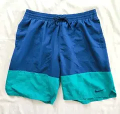 な*お様 NIKE ナイキ スイムショーツ 水着 海パン カラーブロックブルー×