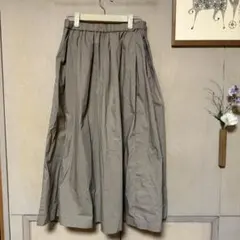 無印良品 MUJI たっぷりギャザー フレアスカート M