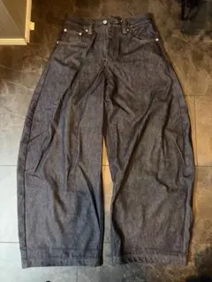 Feinickoリジットデニム ストリートバギーデニム綾着用Punkandyo