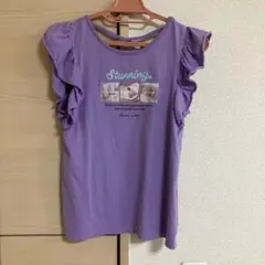 JENNI love フリル袖 Tシャツ パープルのサムネイル