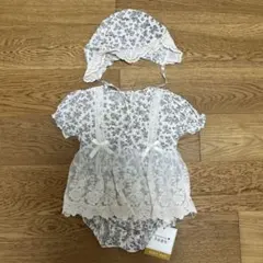 韓国子供服　ベビー ロンパース ボンネット付き