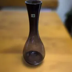 IWATSU GLASS ブラック フラワーベース 花瓶 - メルカリ