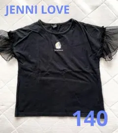 jenni love カップケーキ刺繍 Tシャツ 140 黒