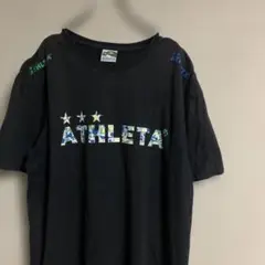 ATHLETA カラフルロゴ Tシャツ 黒　アスレタ